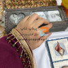 یراق نوار خرجکار لباس آویزی پرکار با ملیله ، کریستال و منجوق