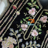 پنل مشکی مخمل گلدوزی