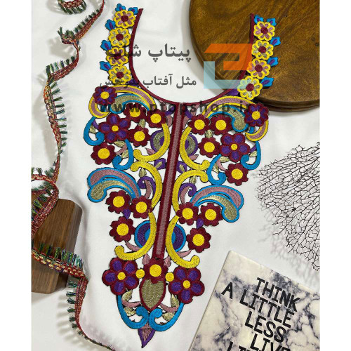 خرجکار یقه جدید پنل گلدوزی 