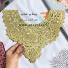 پنل طلایی زری دوزی شده منسجم با نگین و لمه کاری