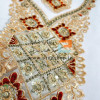ست پنل گلدوزی، زری دوزی و پولک دوزی روی تور ارگانزا (قرمز)